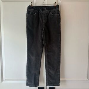 Hanna Andersson Corduroy Pull On Pants Charcoal Gray (Size 140/10)
